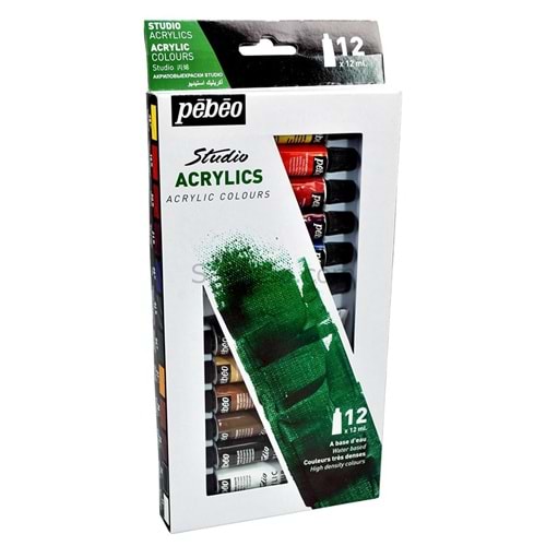 Pebeo Studio Akrilik Boya Seti 12 x 12ml