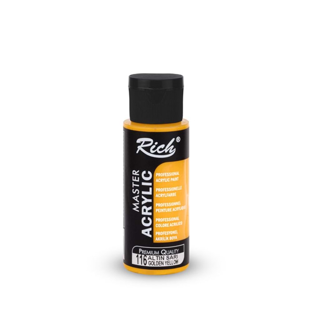 Rich Master Akrilik Boya 60 ml Altın Sarı 116