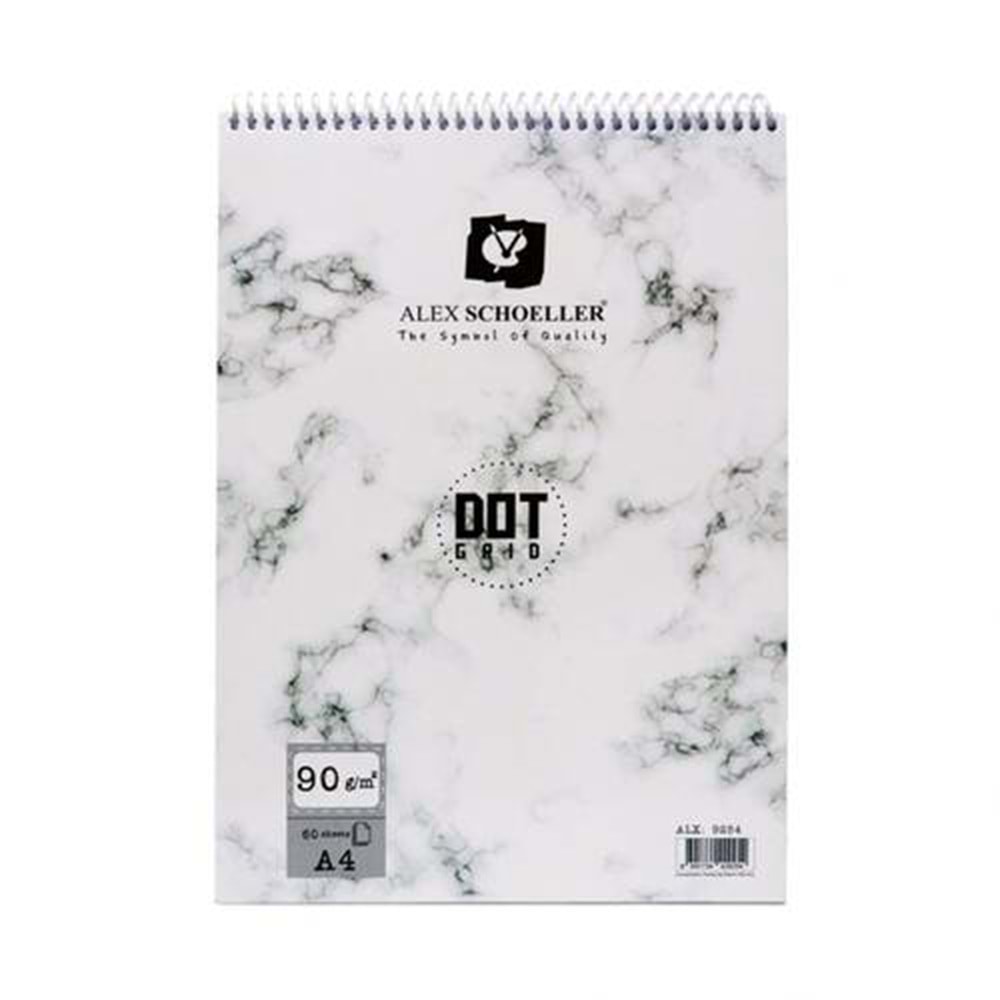 Alex Dot Grid Çizim Defteri 90gr 60 Yaprak A4