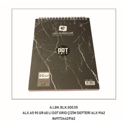 Alex Schoeller Dot Grid Noktali Defter A5 90 gr 60 yp