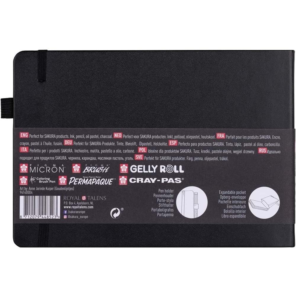Sakura Sert Kapak Skechbook Ivory Kagit 140 gr 21x15 cm 80 yp