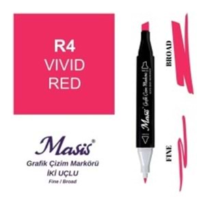 Masis Twin Markör Parlak Kirmizi ÇM-04-Marker Kalem