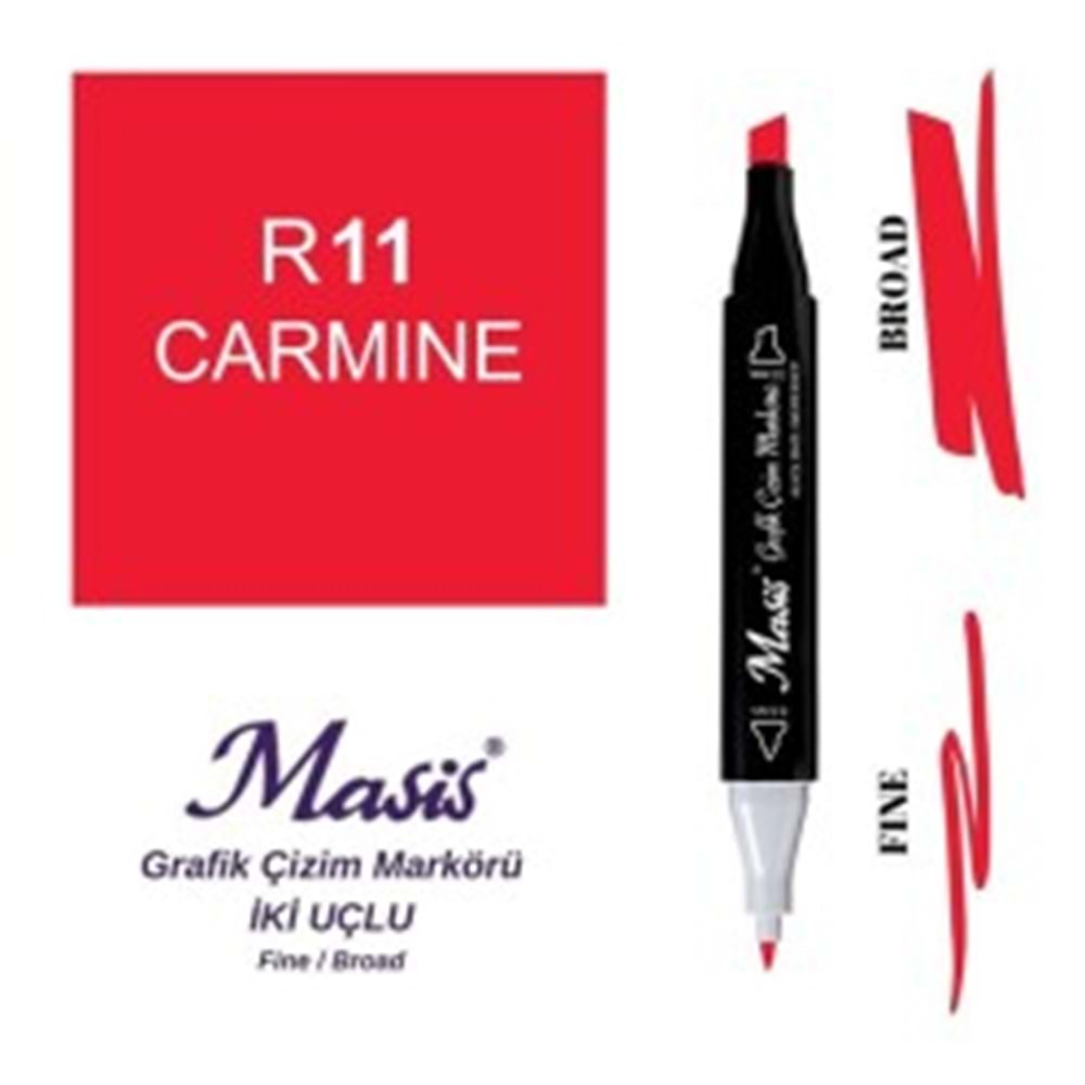 Masis Twin Markör Yakut Kirmizi ÇM-11-Marker Kalem