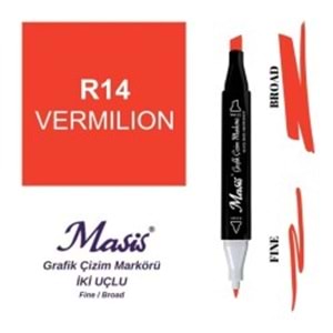 Masis Twin Markör Vermiyon Kirmizi ÇM-14-Marker Kalem