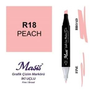 Masis Twin Markör Seftali Pembe ÇM-18-Marker Kalem