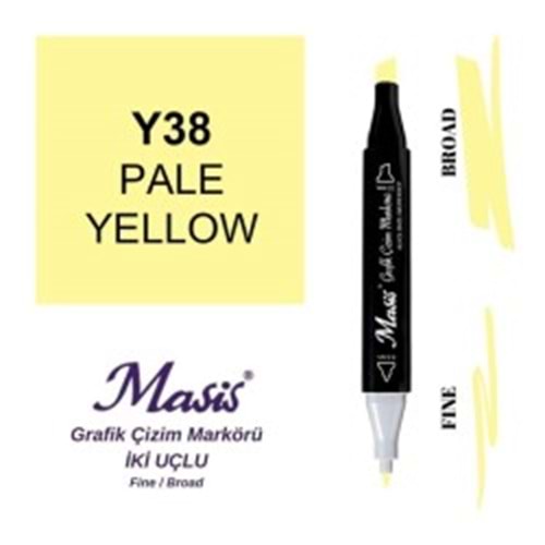 Masis Twin Markör Açik Sari ÇM-38-Marker Kalem