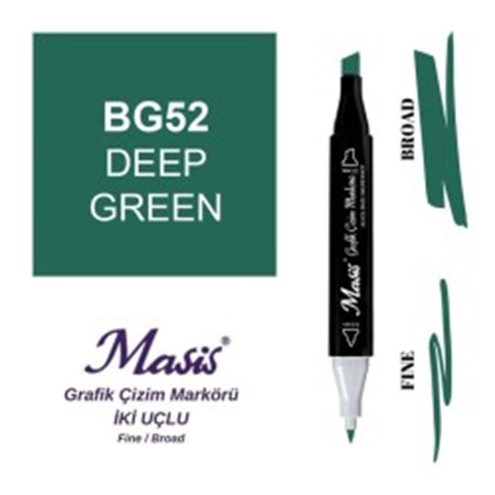 Masis Twin Markör Koyu Yesil ÇM-52-Marker Kalem