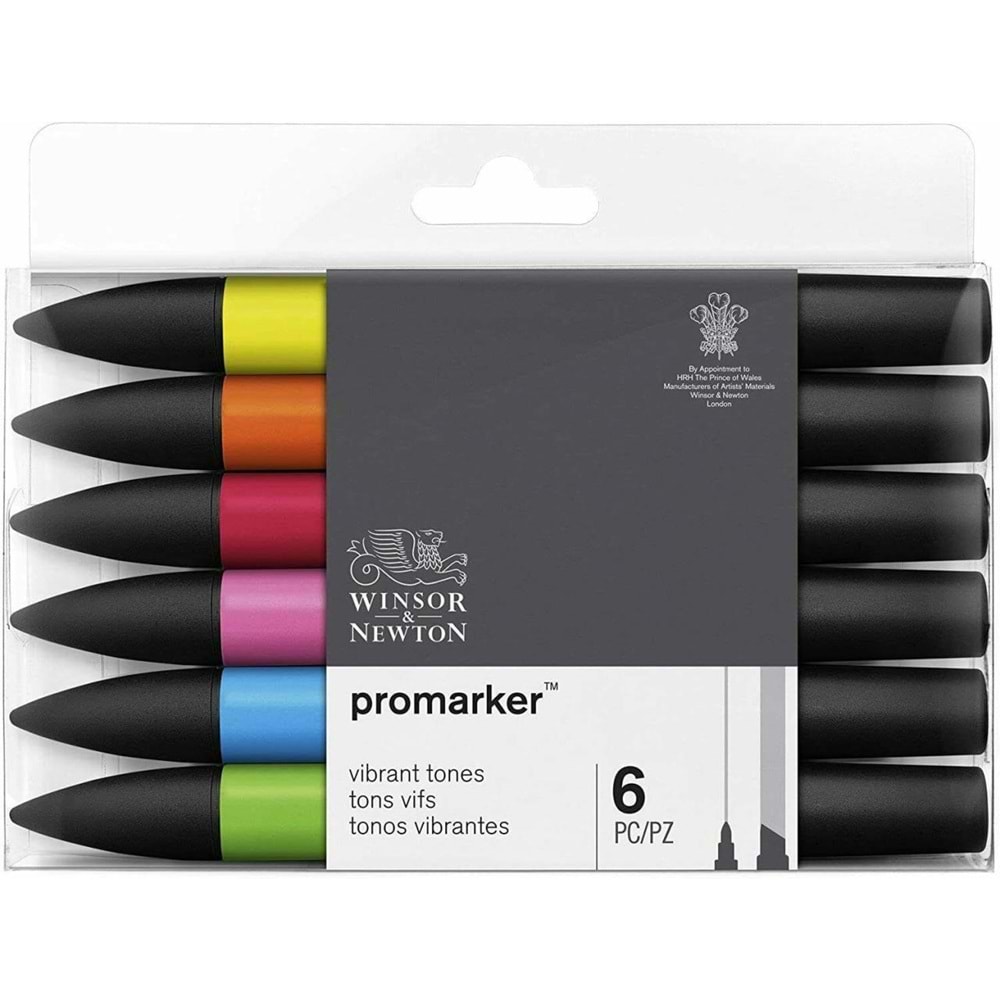 Winsor Newton Promarker Güçlü Tonlar Seti (6 renk )