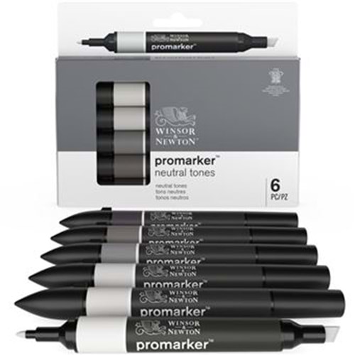 Winsor & Newton Promarker Neutral Tones Gri Tonlar Seti (6 Renk)