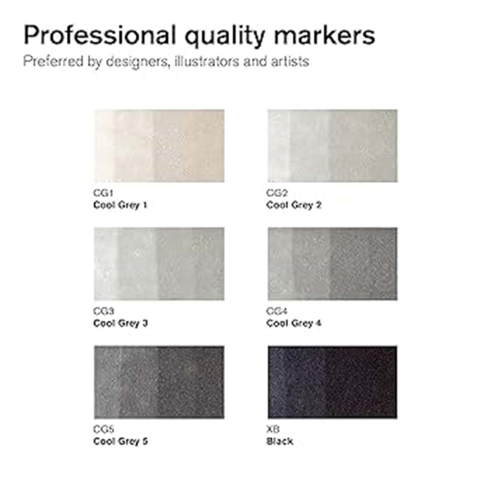 Winsor & Newton Promarker Neutral Tones Gri Tonlar Seti (6 Renk)