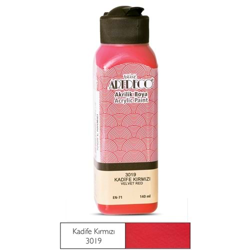 Artdeco Akrilik Boya 140ml Kadife Kirmizi 3019