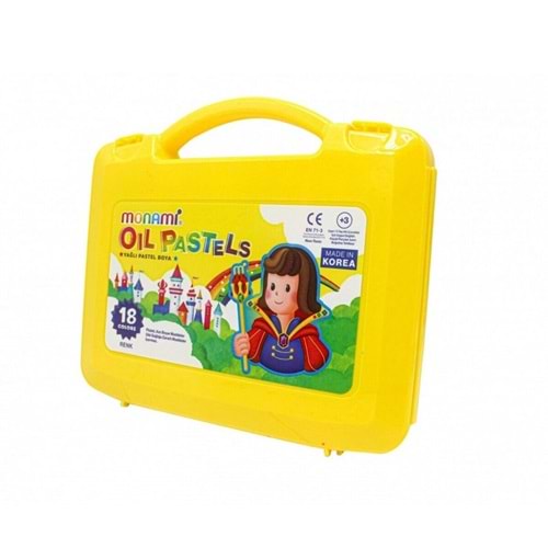 Monami Yağlı Pastel Boya 18 Renk Plastik Kutulu