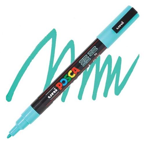 Uni Posca 0.9-1.3 Su Bazlı Poster Markörü Su Yeşili