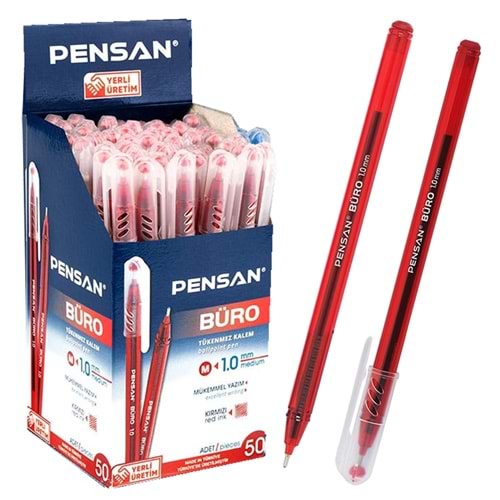Pensan 2270 Büro Tükenmez Kalem 1 mm Kırmızı