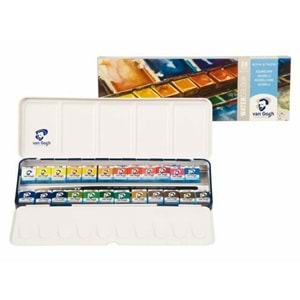 Talens Van Gogh 1/2 Tablet Sulu Boya 24 Renk Metal Kutu