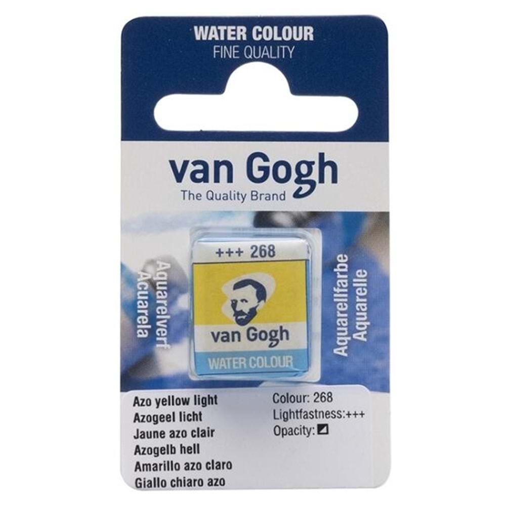 Talens Van Gogh Yarim Tablet Sulu Boya Azo Yellow Light 268