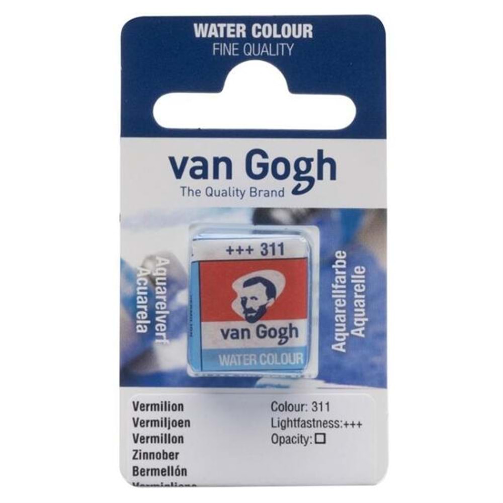 Talens Van Gogh Yarim Tablet Sulu Boya Vermilion 311
