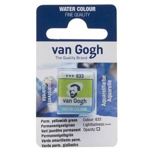 Talens Van Gogh Yarim Tablet Sulu Boya Perm. Yellow Green 633