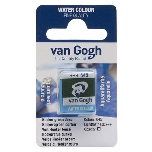 Talens Van Gogh Yarim Tablet Sulu Boya Hooker Green Deep 645