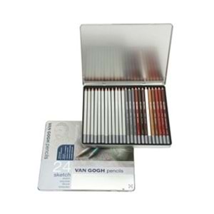 Talens Van Gogh Sketch Set Graphic/Special Eskiz &Sanguine Kalem 24'lü Metal Set