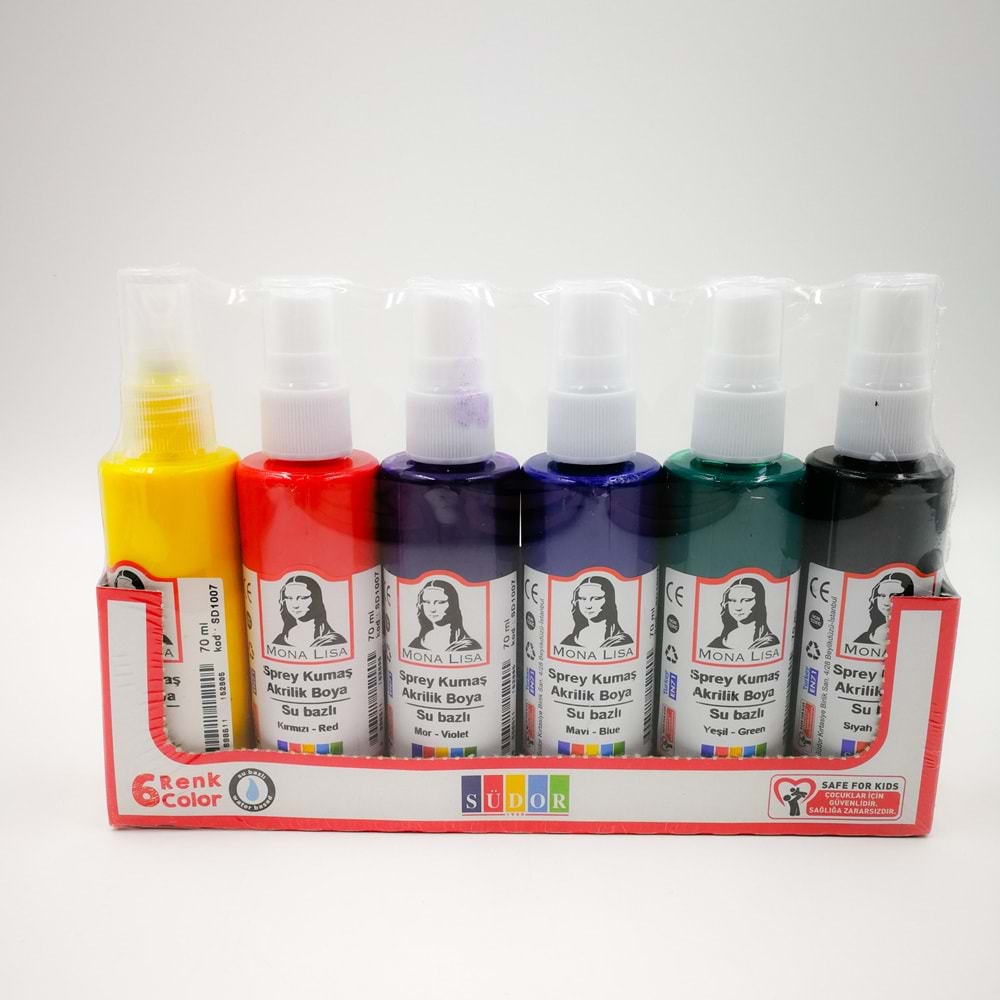 Monalisa Sprey Kumas Akrilik Boya 6x70 ml