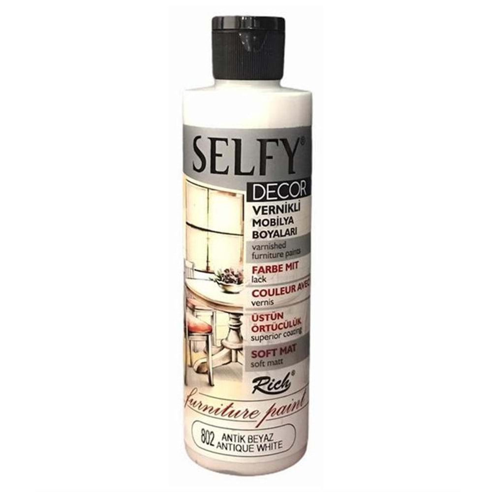 Rich Selfy Decor Vernikli Mobilya Boyasi 240 cc Antik Beyaz
