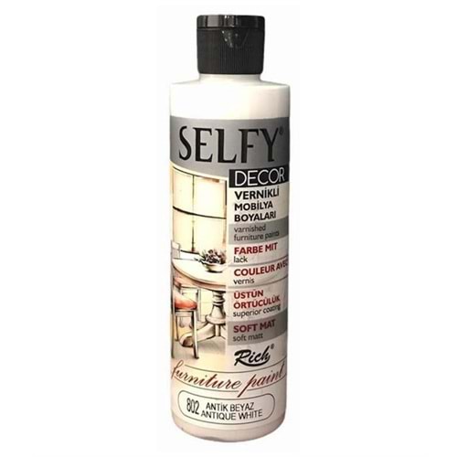 Rich Selfy Decor Vernikli Mobilya Boyasi 240 cc Antik Beyaz