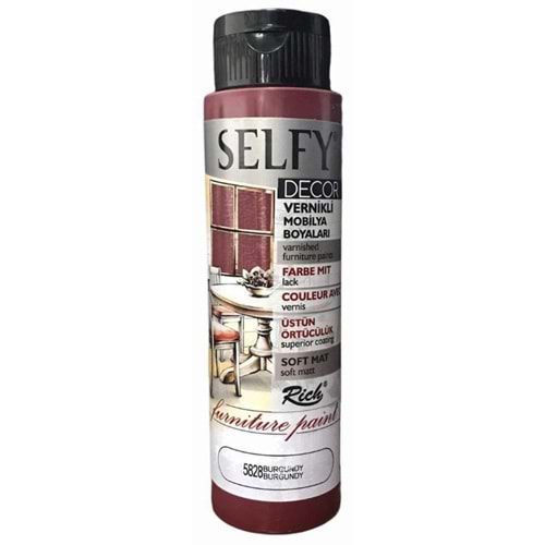 Rich Selfy Decor Vernikli Mobilya Boyasi 500 cc Burgundy