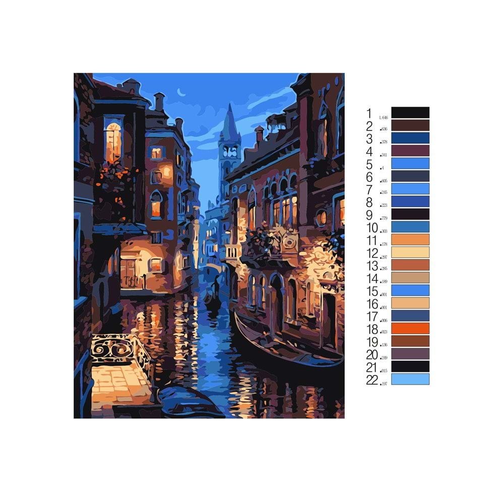 Sayilarla Boyama Gece 40x50 cm